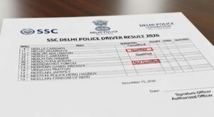 SSC Delhi Police Driver Result 2026